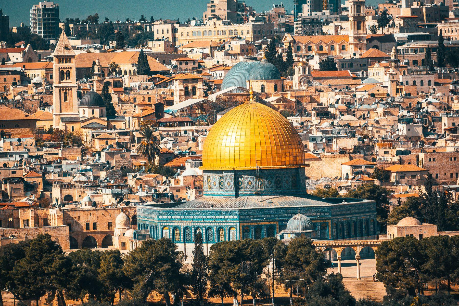 The holy city of Jerusalem at first light